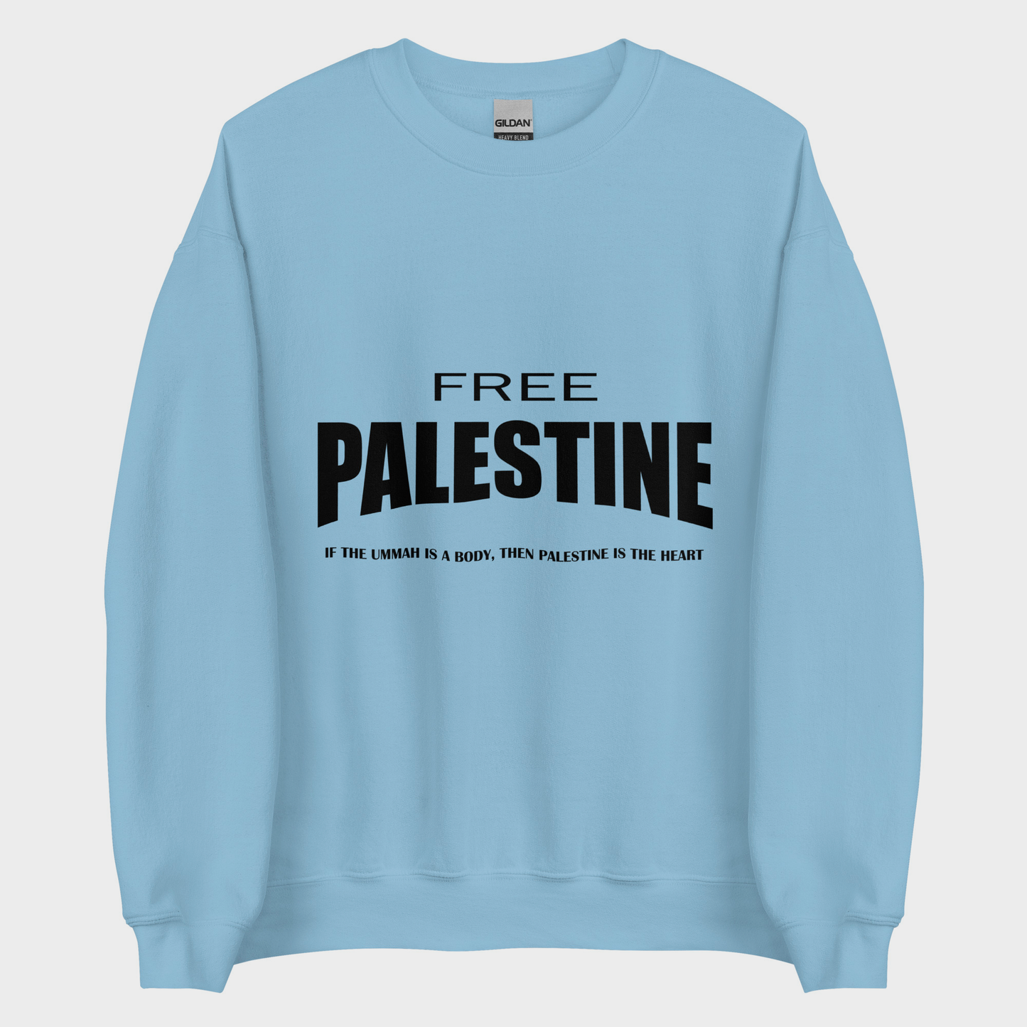 Free Palestine Classic Sweatshirt – Hellblau