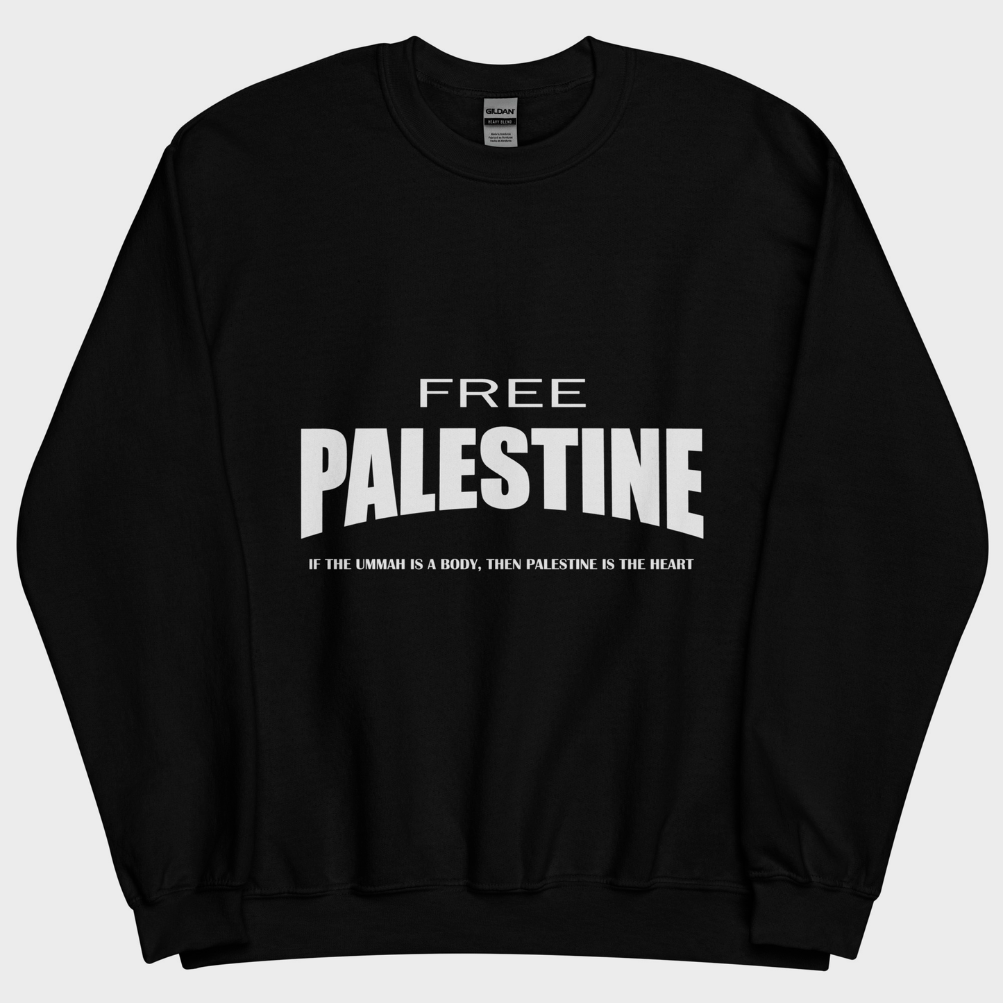 Sudadera Clásica FREE PALESTINE - Negro