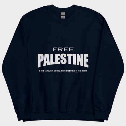 Free Palestine Classic Sweatshirt – Marineblau