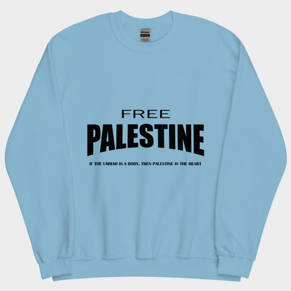 Free Palestine Classic Sweatshirt – Hellblau