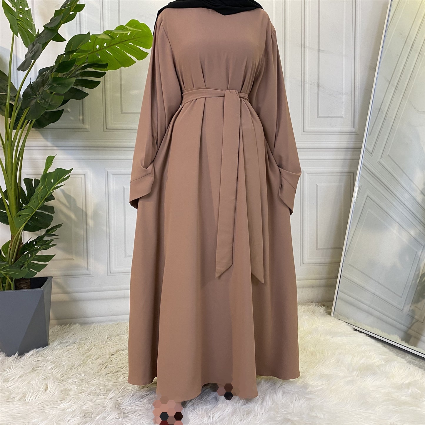 Closed Abaya - Brown