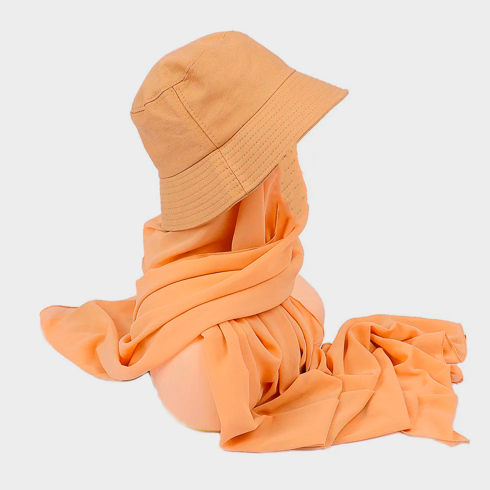 Hat with Hijab - Caramel