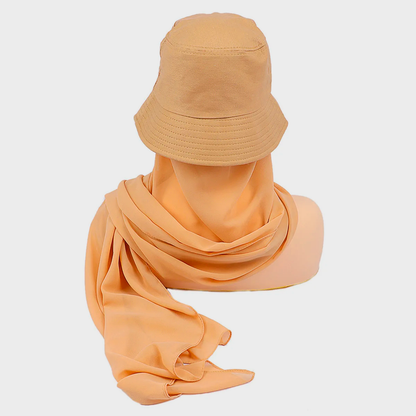 Hat with Hijab - Caramel