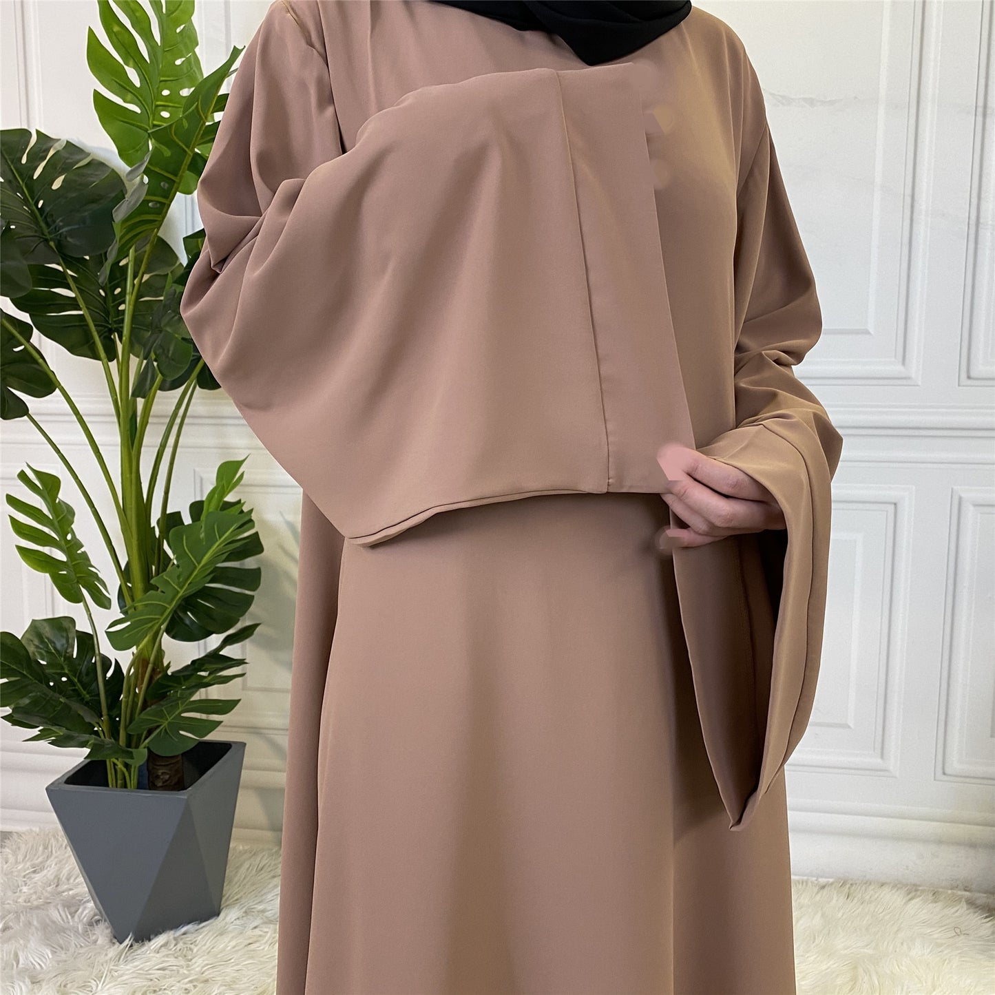 Closed Abaya - Brown