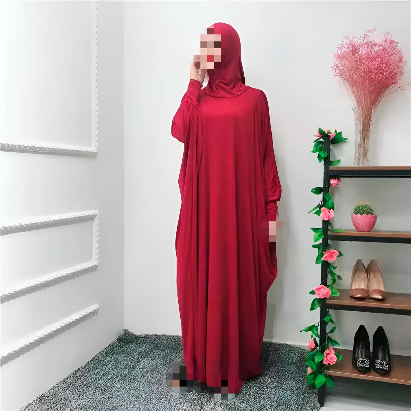 Abaya de Oración - Rojo