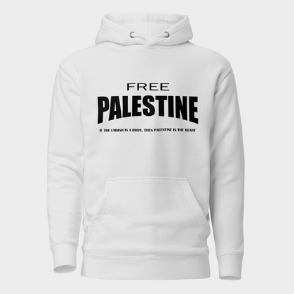 Free Palestine Hoodie - White