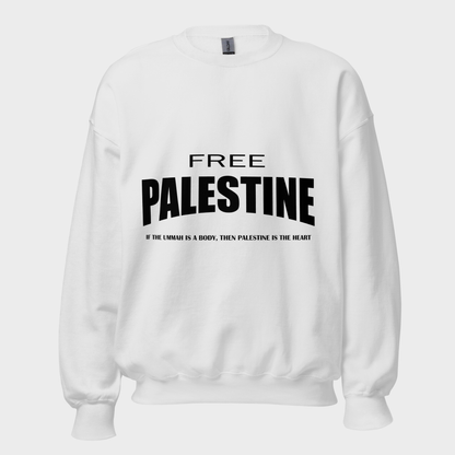 Sudadera Clásica FREE PALESTINE - Blanco