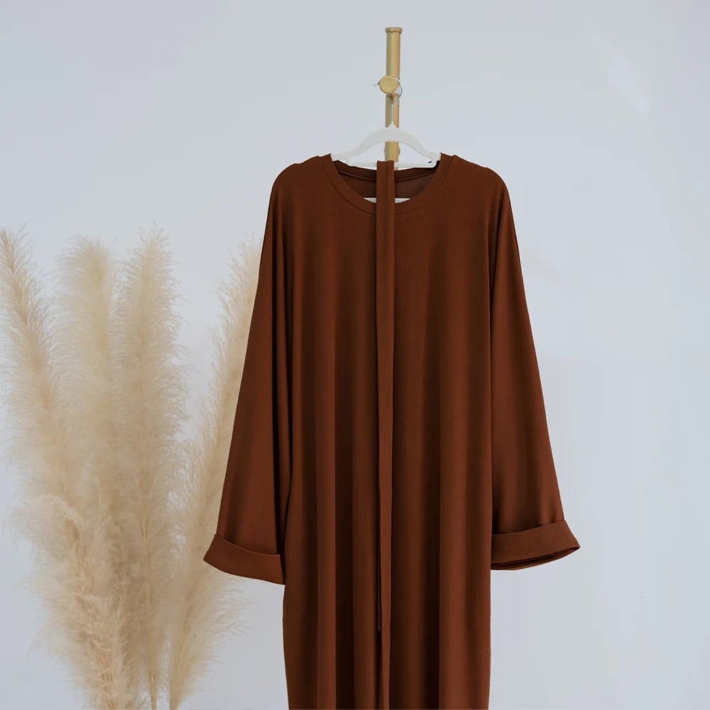 Corduroy Abaya - Brown