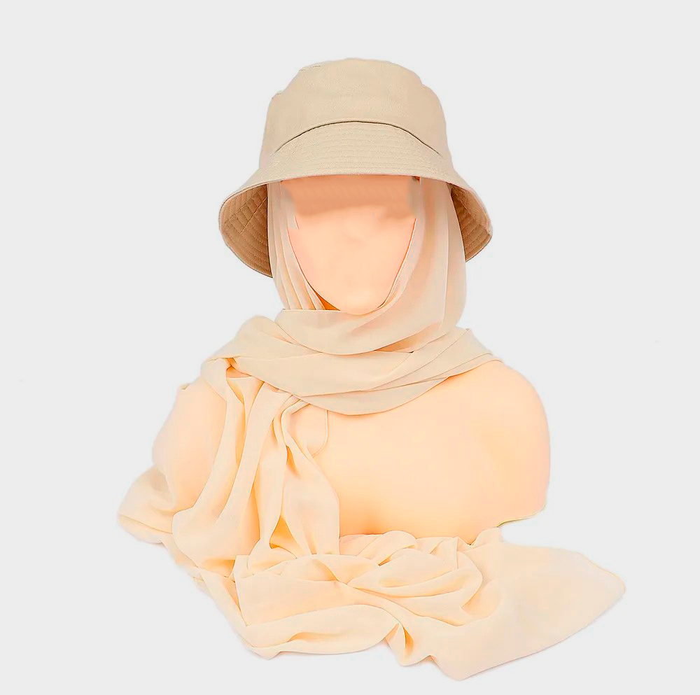 Hut mit Hijab - Hellbeige