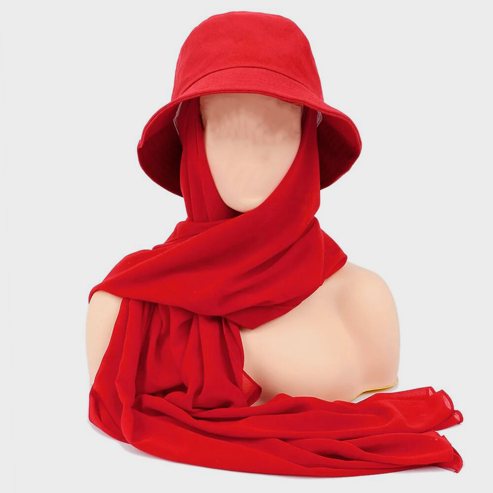 Sombrero con Hijab - Rojo