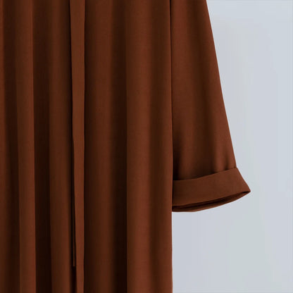 Corduroy Abaya - Brown