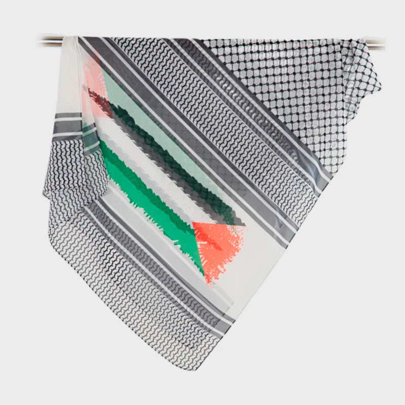 Hijab Keffiyeh Palestino - Blanco