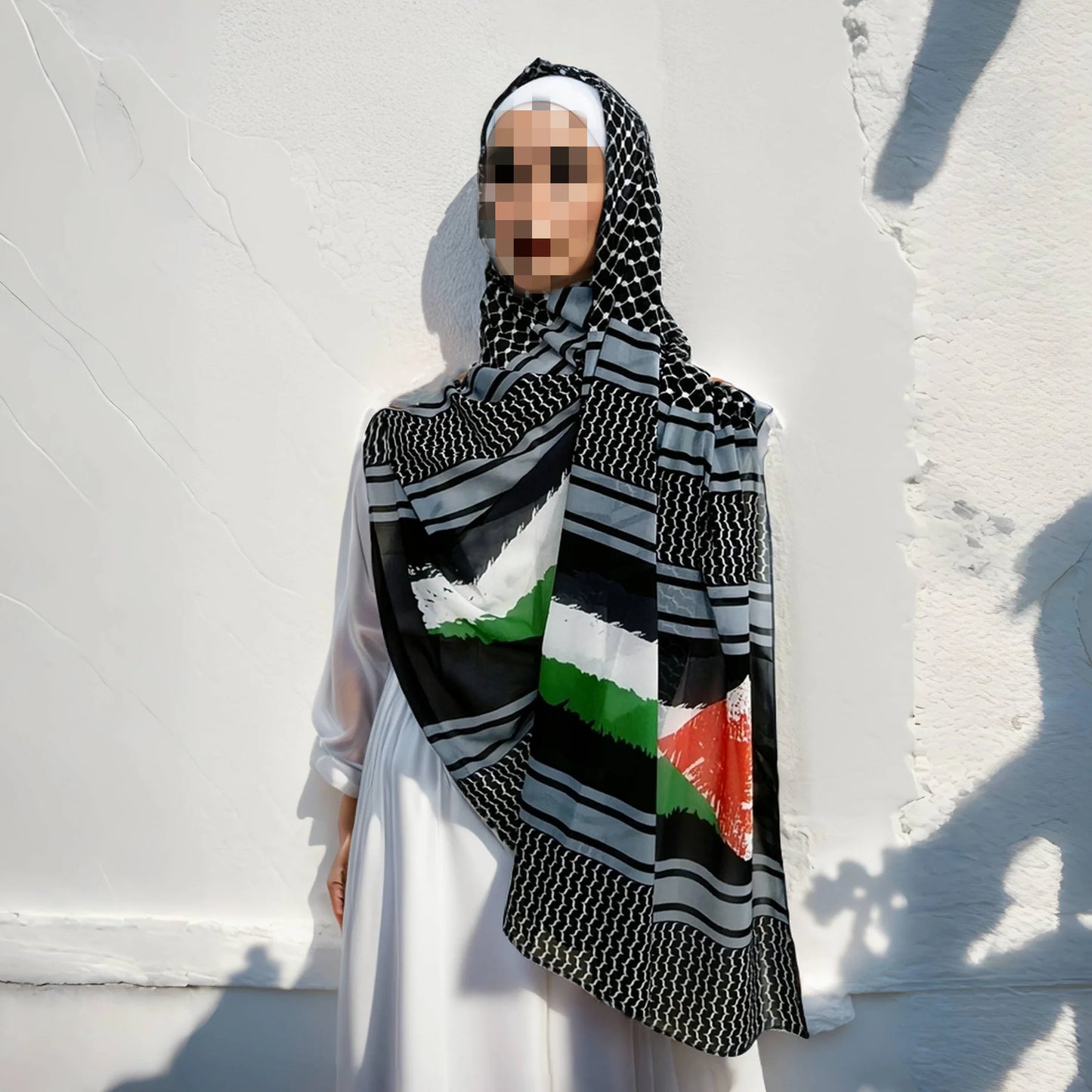 Hijab Keffiyeh Palestino - Negro